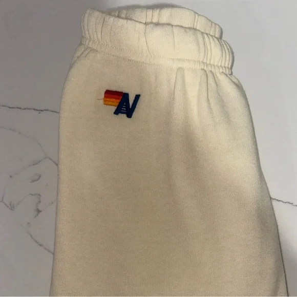 NWT - Aviator Nation 5 Stripe Sweatpants | Vintage White | XS - Picture 6 of 8
